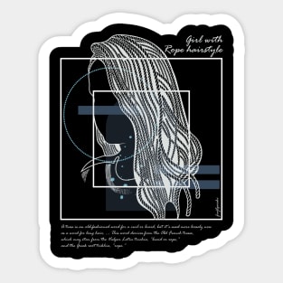 Girl with Rope hairstyle version 7 Sticker